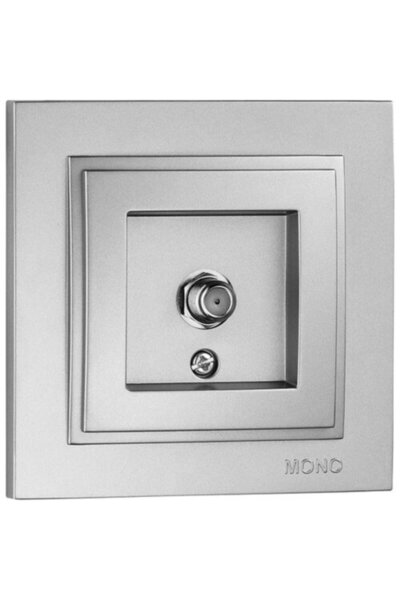 MONO مقبس تلفاز موصل F فضي من ديسبينا - (سعر 2 قطعة)