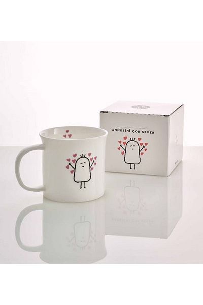 Paşabahçe Love Your Mother Porcelain Mug 400cc