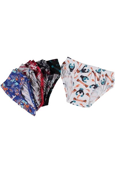 bonbonetti chocolate baby&kids Chiloți din bumbac cu modele colorați pentru băieți 12 buc