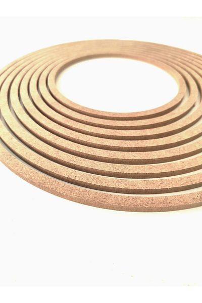 DEKOLOBİ 8-Pulley Raw MDF Ring Macrame Dream Catcher