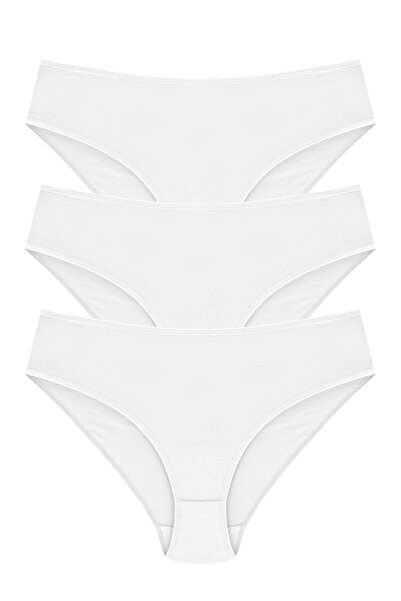 bejamonti Chiloți Papatya 100% bumbac cu talie înaltă, pachet de 3