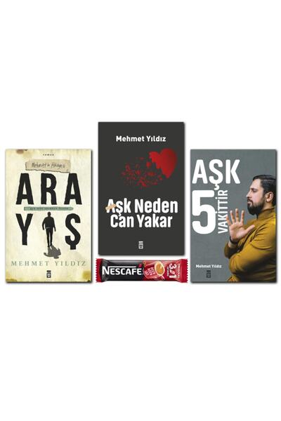 Timaş Yayınları Mehmet Yıldız 3 Kitap Set - Arayış - Aşk Neden Can Yakar - Aş...