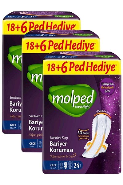Molped Supernight Giant Economic Pack of 24x3 Pack