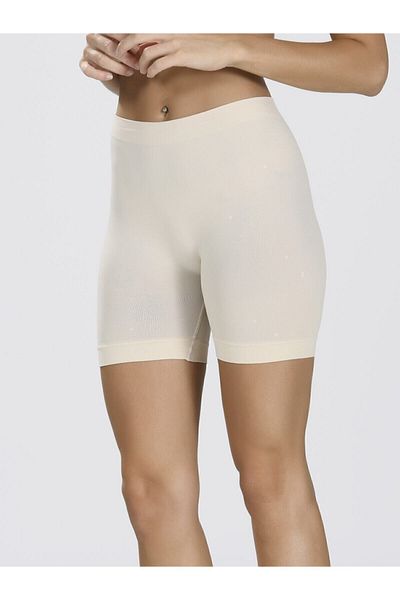 bejamonti Women's Seamless Shorts Leggings - Skin Color, 2029 Model