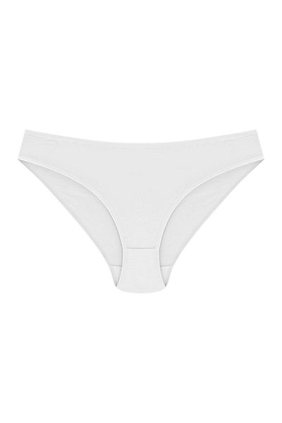 Momslab Women's White Cotton Bikini Model Panties 3-Piece