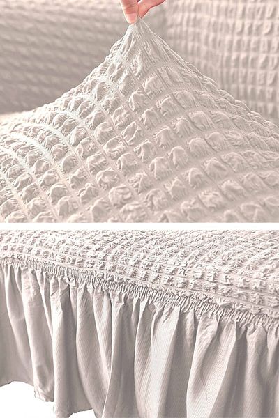 ARTUÇ Bürümcük Fabric Cotton Corner Sofa Cover (Anthracite)