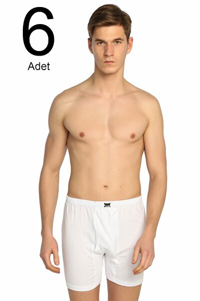 jilly jo Chiloți albi pentru bărbați, din bumbac pieptănat, cu manșete, pachet de 6 Elf568t0110ccm6