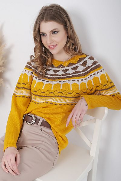 AVORWE Pulover din tricotaj cu model de top de sezon nou