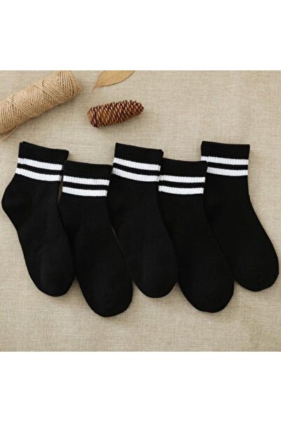 Çoraphane 5 ζευγάρια μαύρες ριγέ κάλτσες