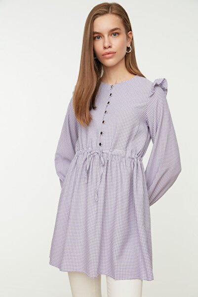 Trendyol Modest Shirt - Purple - Fitted