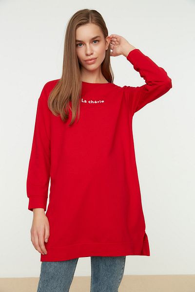 Trendyol Modest Sweatshirt - Rot - Regular Fit