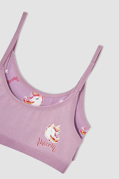 DeFacto Girl's Unicorn Patterned Half-Strap Undershirt V7851A621AU
