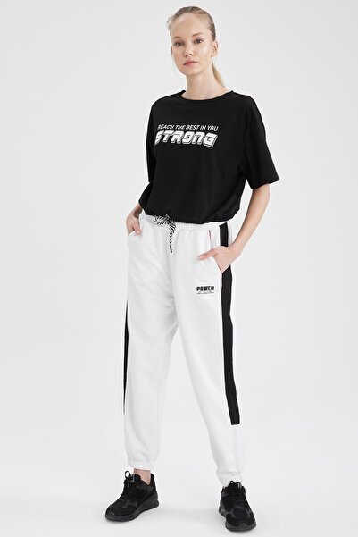 DeFacto Color Blocked Text Printed Relax Fit Jogger Sweatpants