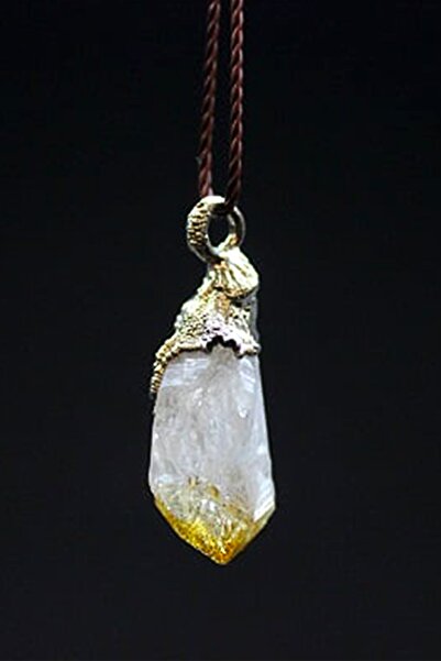 Yasamtohumu قلادة حجر السترين الخام