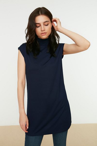 Trendyol Modest Tunic - Navy blue - Regular fit