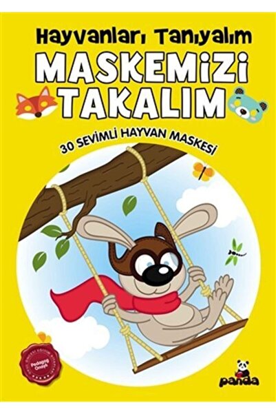 Beyaz Panda Yayınları Let's Recognize Animals Put on Our Masks 30 Cute Animal...