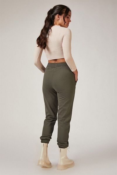 AQE FASHION Women's Six Cut Tight Elastic Tracksuit Khaki