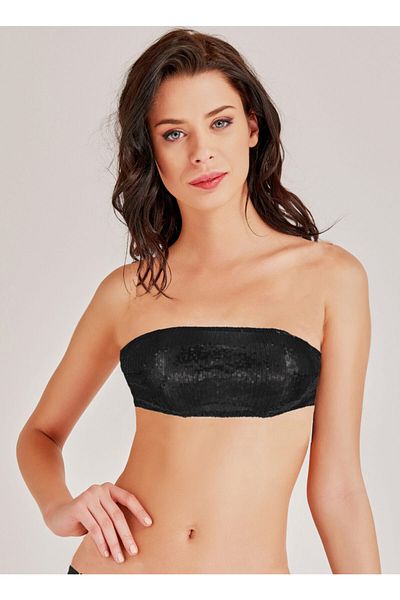 Magic Form 2576 Μοντέλο Μαύρη παγιέτα κανονική μέση γυναικεία μπουστάκι