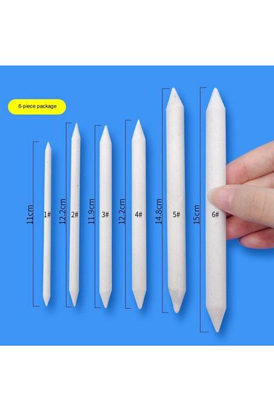 Hobialem Powder Pastel Dispenser, Fusing Pen, Set of 6, Paper Stamp, Tortillion