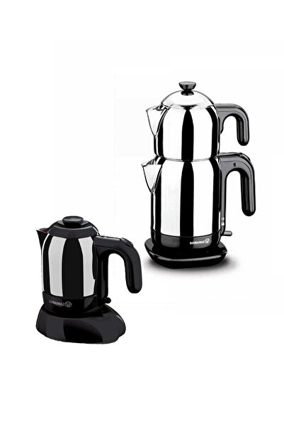 KORKMAZ A369 Demtez Çay Makinesi Ve Mia Elektrikli Cezve Kahve Makinesi A475-03
