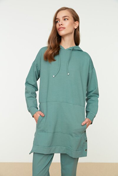 Trendyol Modest Sweatsuit Set - Green - Regular fit
