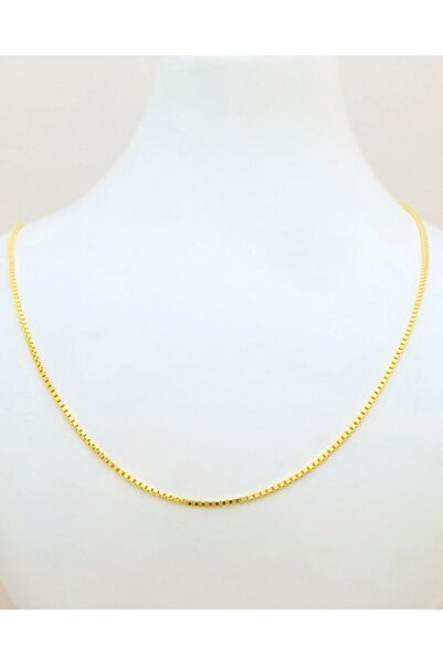 VeraDesignGold 14 Ayar Altın Zincir Kolye, Zarif Zincir Kolye, Günlük Kadın K...