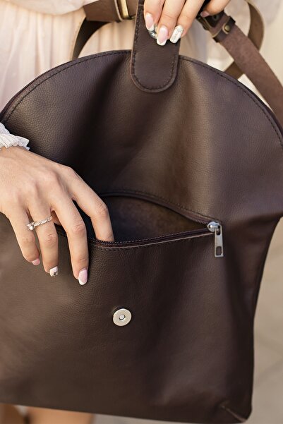 volk Genuine Leather Women's Shoulder and Backpack - V-b-cn-047, Width:35, Length:25/40