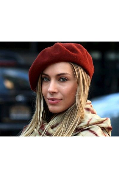 Shopiolog Women's Organic Cotton Imported Painter Beret (Not felt)