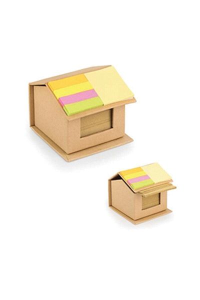 TREND Reversible Note Holder with Kraft Note Paper and Colorful Adhesive Note Holder