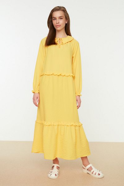 Trendyol Modest Kleid - Gelb - Skater