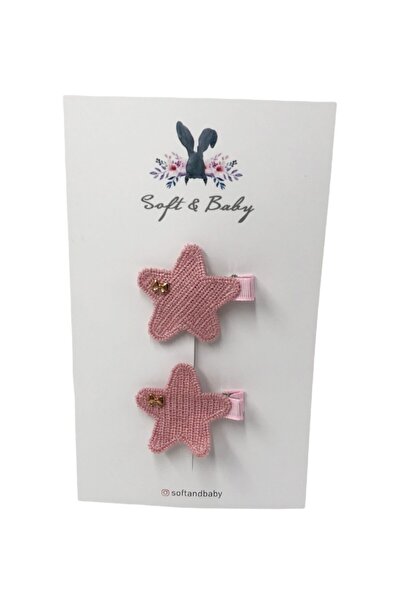 Soft and Baby Pack of 2 Pink Knitted Star Buckle