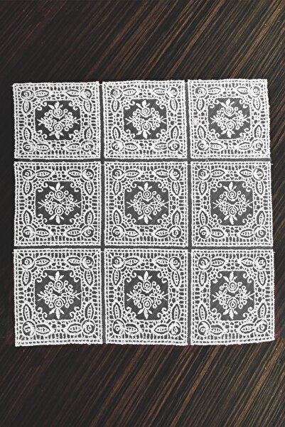 Çt Çeyizci Tekstil Showcase Napkin Lace Table Napkin 8 Pieces