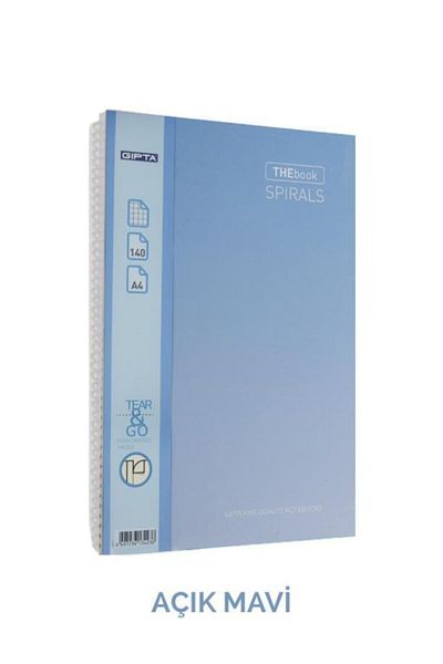Gıpta The Book A4 Spiral Hard Cover Checked 140 Sheets Notebook