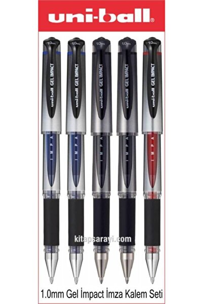 UNİ-BALL Uniball Jel Impact 1.0 Mm Imza Kalemi Seti 5 Adet Um-153s