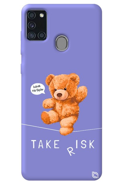 WANNA PROTECT Samsung A21s Lilac Color Premium Silicone Phone Case with Velve...