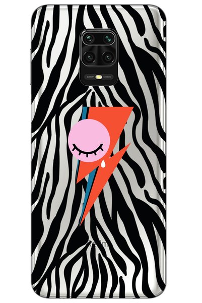 WANNA PROTECT جراب سيليكون شفاف لهاتف Xiaomi Redmi Note 9 Pro مع نمط عين المس...