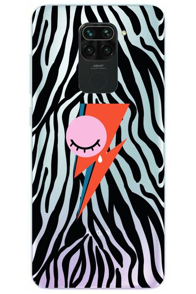 WANNA PROTECT جراب سيليكون شفاف لهاتف Xiaomi Redmi Note 9 مع نمط عين البكاء