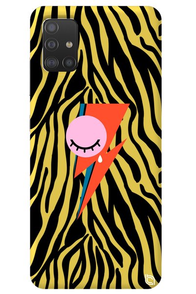 WANNA PROTECT Samsung A71 Yellow Color Premium Velvet Eye Tear Patterned Sili...