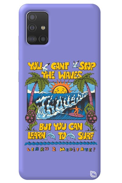 WANNA PROTECT Samsung A51 Lilac Colored Premium Velvet Inside Waves Patterned...