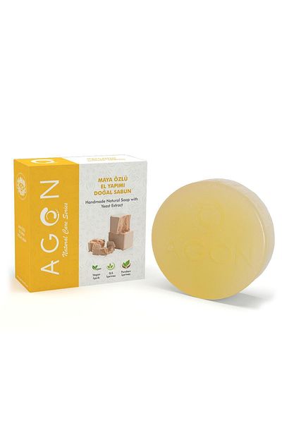 Agon 100 جرام صابون طبيعي بخلاصة الخميرة مصنوع يدويًا