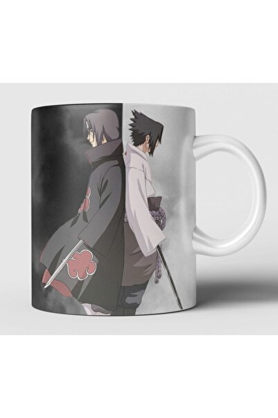 Baykuş Anime Naruto Itachi Uchiha Sasuke Uchiha Baskılı Kupa Bardak