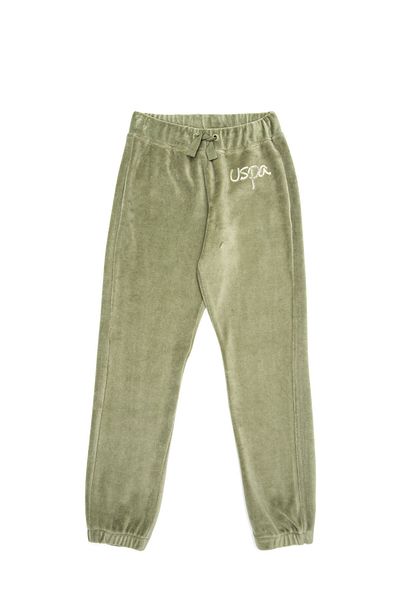 U.S. Polo Assn. Πράσινο πλεκτό παντελόνι για κορίτσι