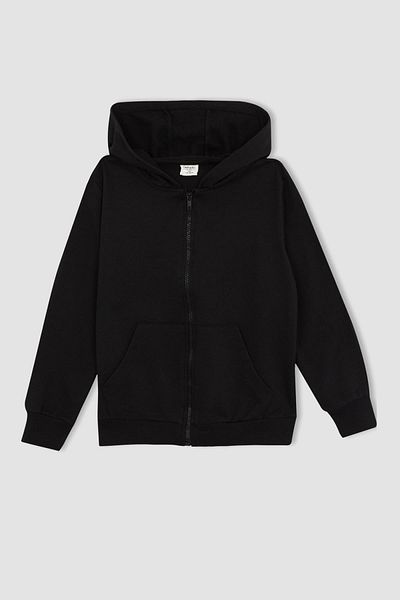 DeFacto Boy's Hooded Basic Cardigan