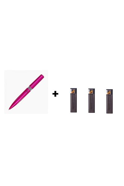 Serve Bold Mechanical Pencil Metallic 0.5mm Pink + 3 Pieces 0.5 Tombow Nib