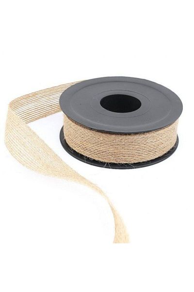 YENİ HEDİYELİK DÜNYAM Jute Ribbon 2.5 Cm X 10 Meters Jute Ribbon Thin Knitted Cross Stitch Natural Wrap Vaccine