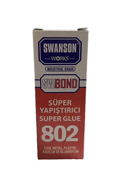 SWANSON WORKS Swbond 802 Süper Japon Yapıştırıcı Cam Metal Plastik Kauçuk Alü...