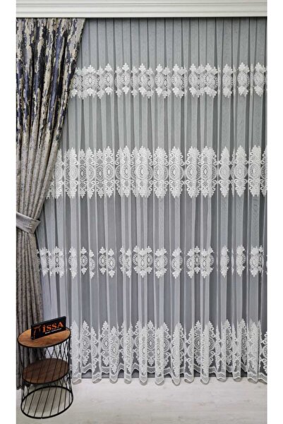 ISSA PERDE Brode Tül Nakışlı ( Sık Pile ) 1/3