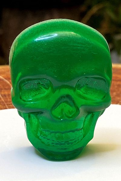 FANTASTİK SANAT ATÖLYESİ Decorative Gift Gift Box Green Color Skull Skeleton Model Decorative 3 Pieces Bath Soap