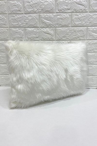 Paris Life Plush Rectangular Throw Pillow Case White