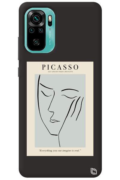 WANNA PROTECT Xiaomi Redmi Note 10 Black Color Premium Velvet Inside Picasso ...